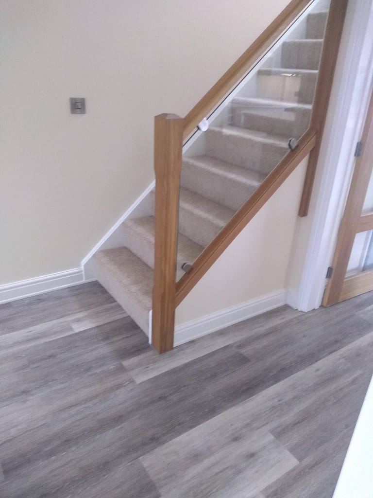 Carpet and LVT flooring