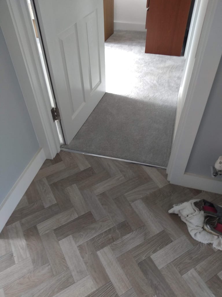 Herringbone sheet vinyl